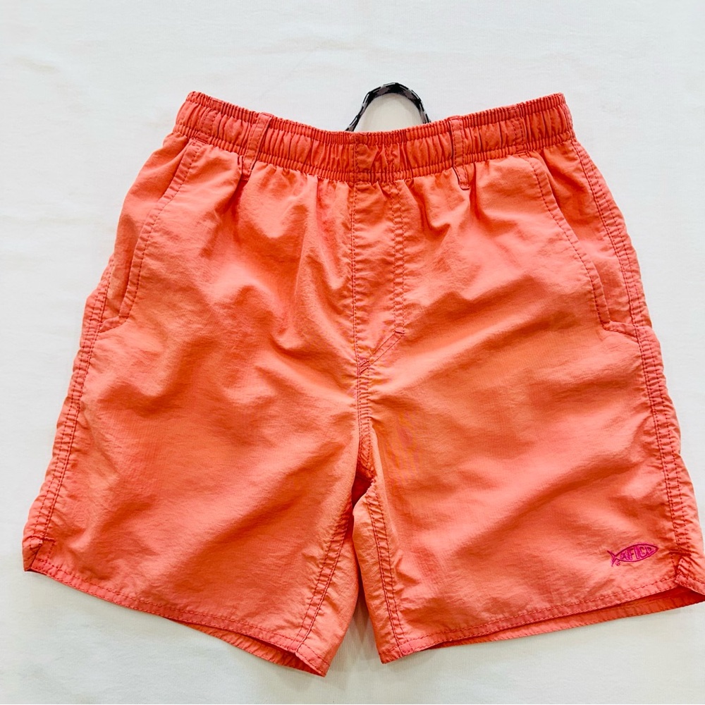 AFTCO Boys' Boyfish Swim Trunks Melon/Coral_Youth Large